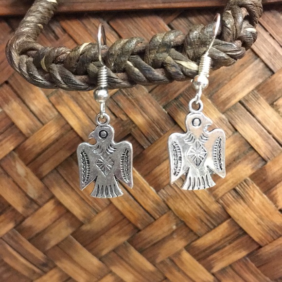 Native American Thunderbird Earrings - Picture 3 of 3